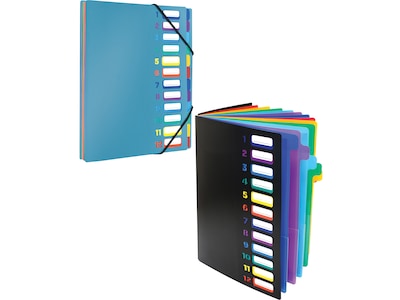 Better Office 24-Pocket Expanding File Folders, Assorted Colors, 2/Pack (59602-2PK)