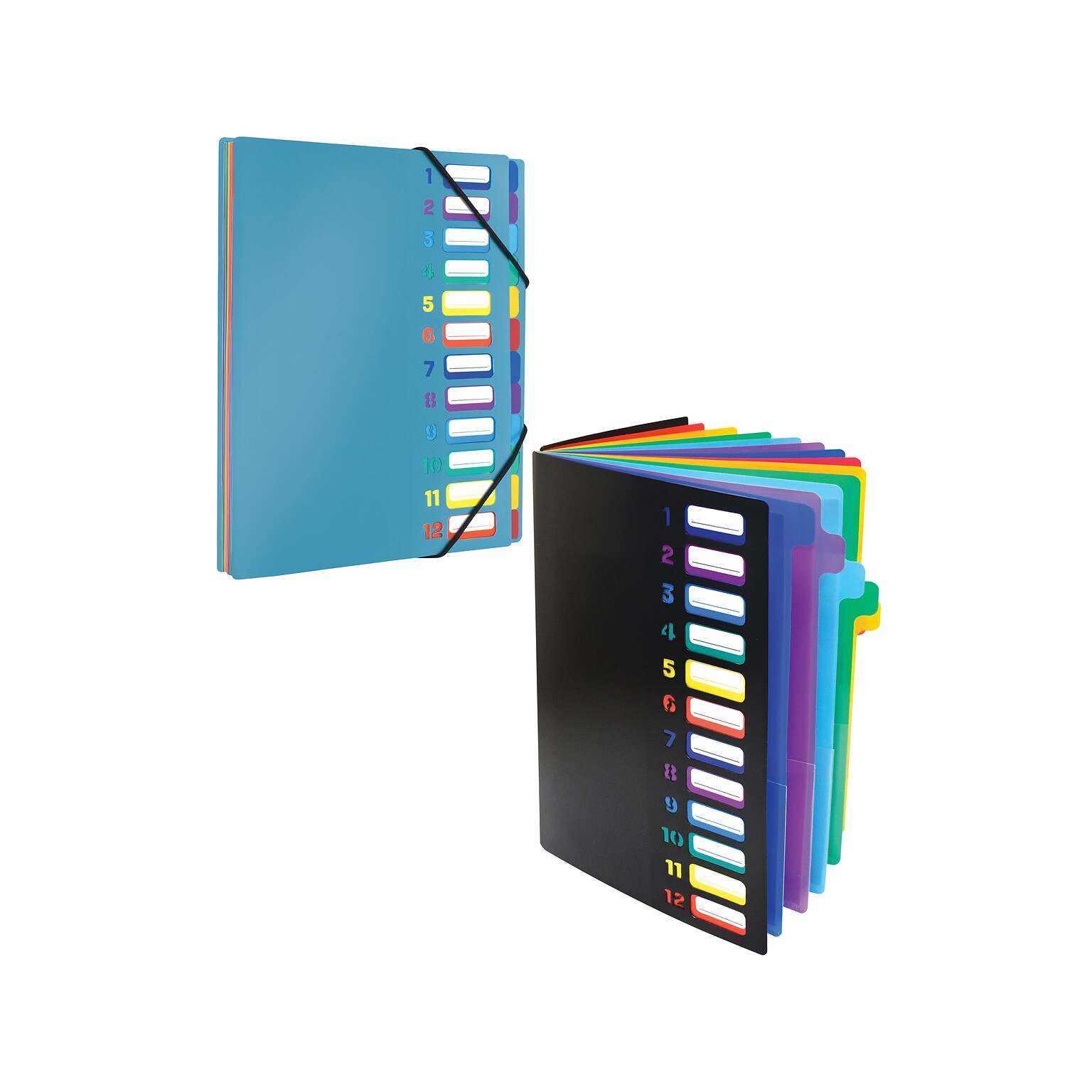 Better Office 24-Pocket Expanding File Folders, Assorted Colors, 2/Pack (59602-2PK)