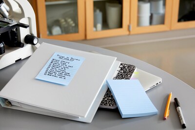 Post-it Notes, 4" x 6", Beachside Café Collection, Lined, 100 Sheets/Pad, 5 Pads/Pack (660-5PK-AST)