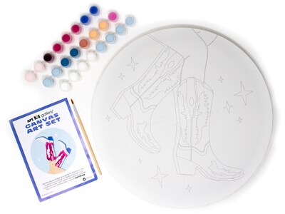 Art 101 Gallery Disco Cowgirl Paintable Canvas Art Set, 2/Pack (25030MB)