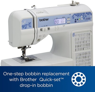 Brother Computerized Sewing Machine with 6-Piece Premium Sewing Thread Pack (CS7205SEW6-STP)