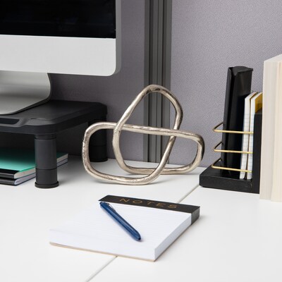 Mind Reader Geometric Infinity Sculpture, Metal, Gold (SQUIG-SIL)