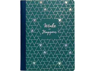 Pukka Pad Glee Composition Notebooks, 7.5 x 9.75, College Ruled, 70 Sheets, Green, 3/Pack (8871-GLE)