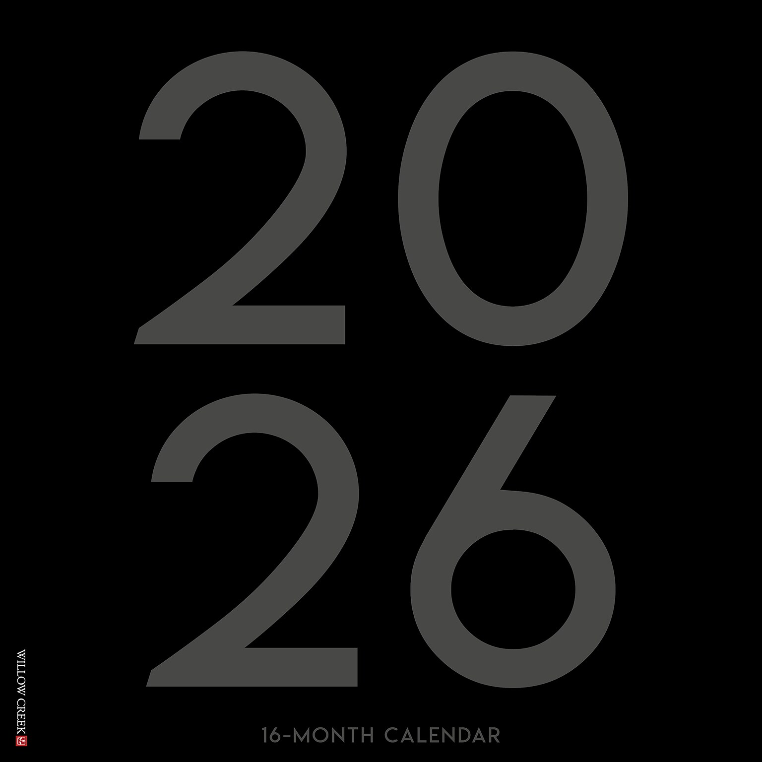 2026 Willow Creek Big Day 12 x 12 Monthly Wall Calendar, Black/White (50255X)