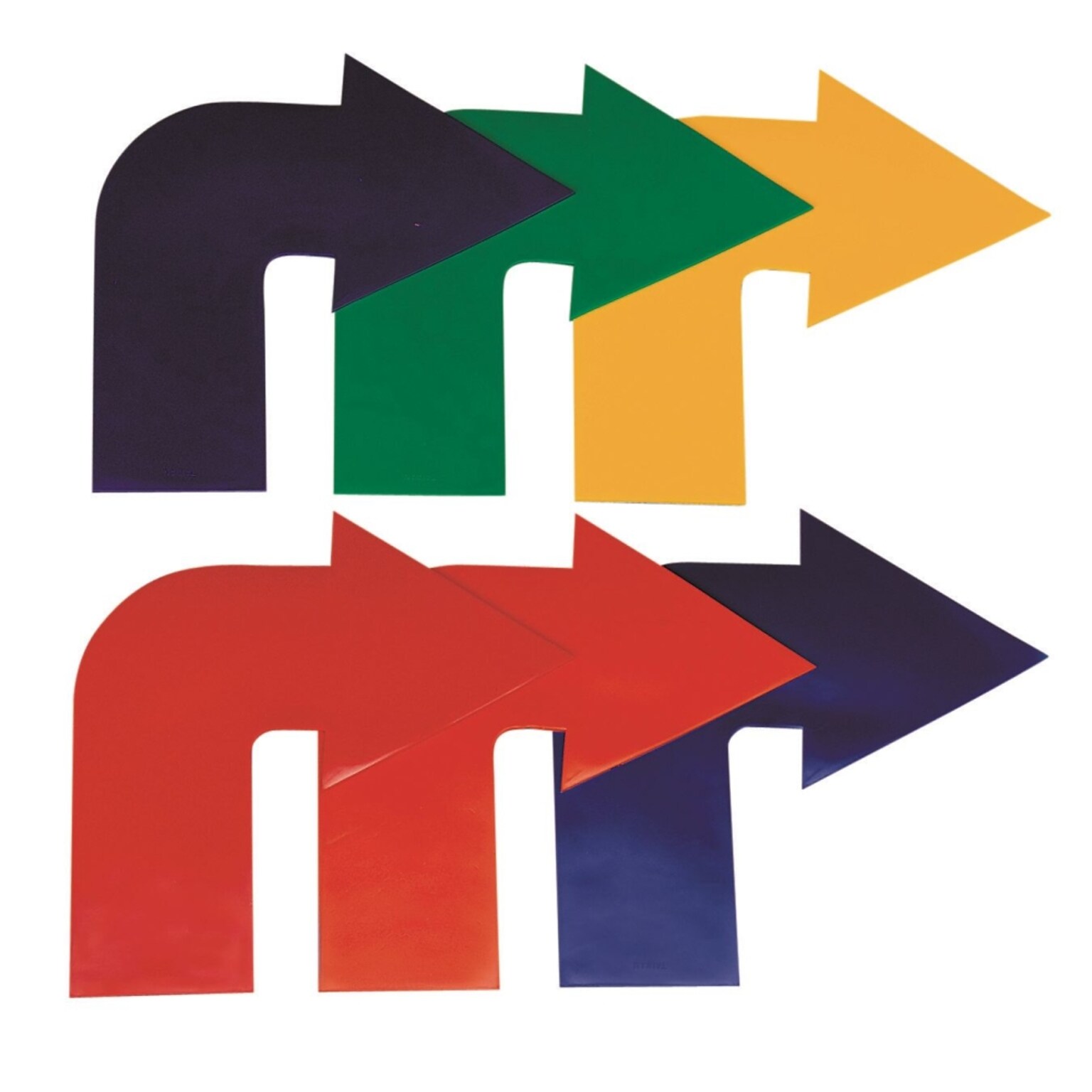 Spectrum Curved Arrow Spot Markers, 6/Pack (W9251)