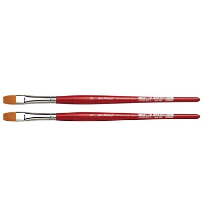 da Vinci COSMOTOP-SPIN Watercolor Synthetic Bristle, Flat Brush, 2/Pack (DVXVA588012-2)