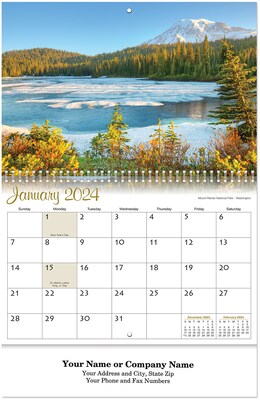 Custom Scenes Across America Wall Calendar Spiral