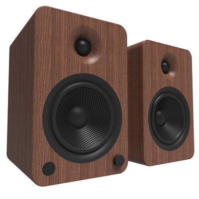 Kanto YU6 YU6WALNUT 200W Indoor Shelf Speaker, Walnut