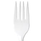 Dixie Plastic Fork 6", Medium-Weight, White, 1000/Pack (PFM21)