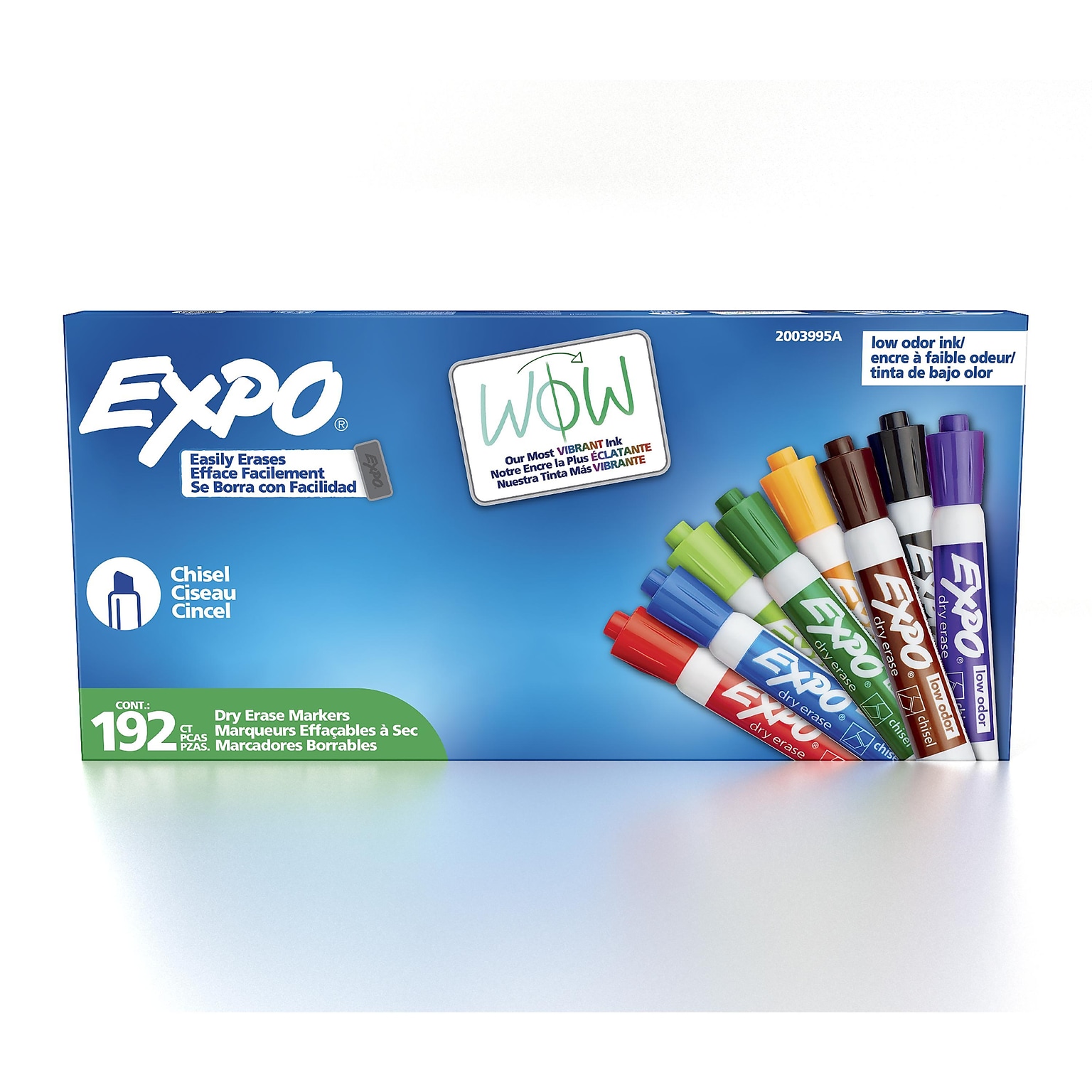 Expo Dry Erase Markers, Chisel Tip, Assorted Colors, 192/Pack (2003995)