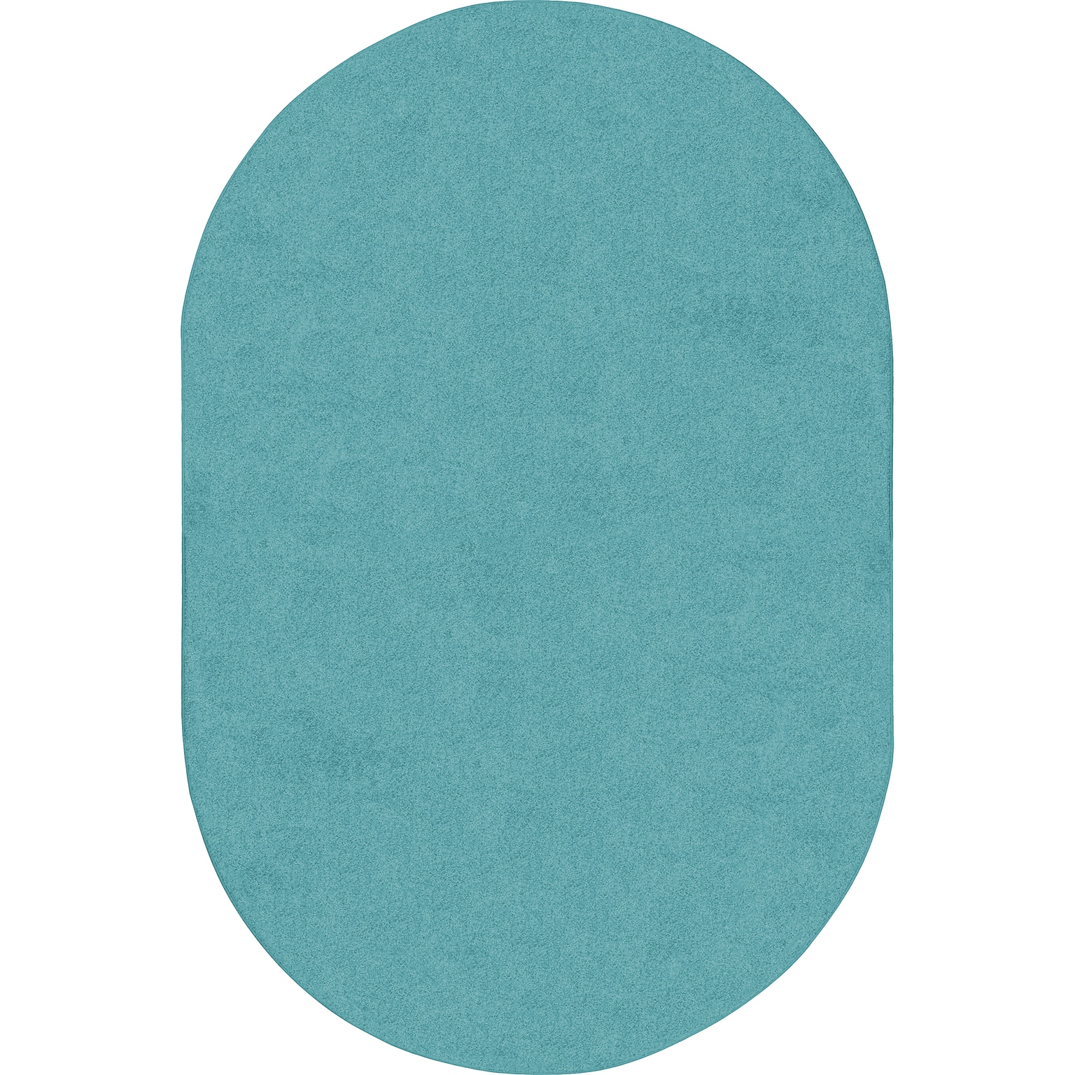 Joy Carpets Just Kidding Polyester 12 x 76 Oval Machine Tufted Rug, Seafoam (623SS-08)