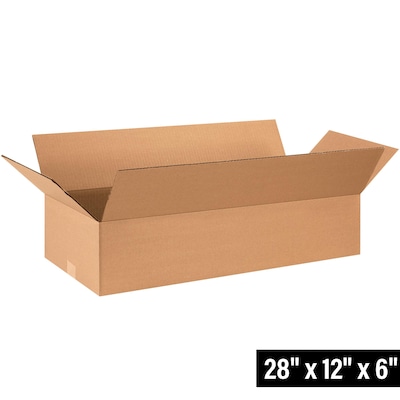28 x 12 x 6 Shipping Boxes, 32 ECT, Brown, 25/Bundle (28126)