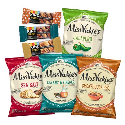 KIND Minis and Miss Vickie's Kettle Chips Variety Pack, 62/Bundle (600-04052)