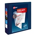 Avery Heavy Duty 2 3-Ring View Binders, One Touch EZD Ring, Navy Blue (79802)