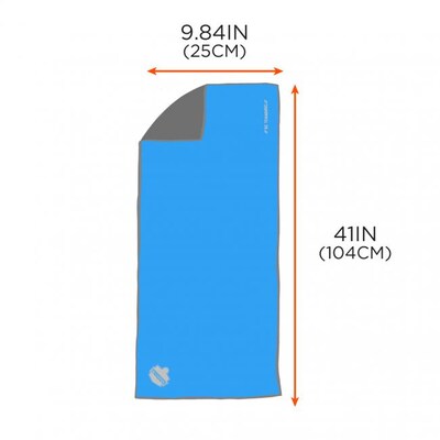 Ergodyne Chill-Its 6602MF Evaporative Cooling Towel, Gray/Blue, One Size (12660)