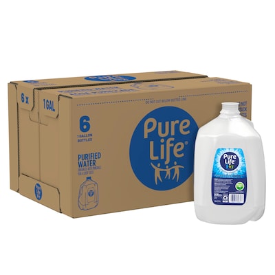Pure Life Purified Water, 1 Gal., 6 Bottles/Carton (11476370)