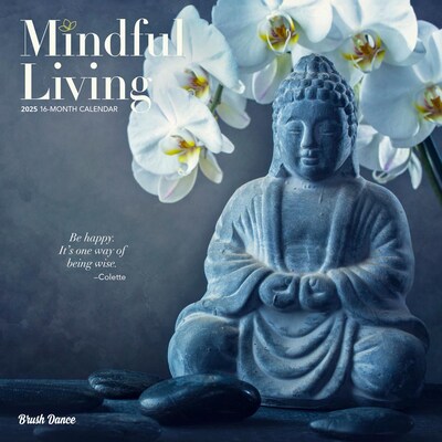 2025 Brush Dance Mindful Living 12 x 12 Monthly Square Wall Calendar (9781975478636)