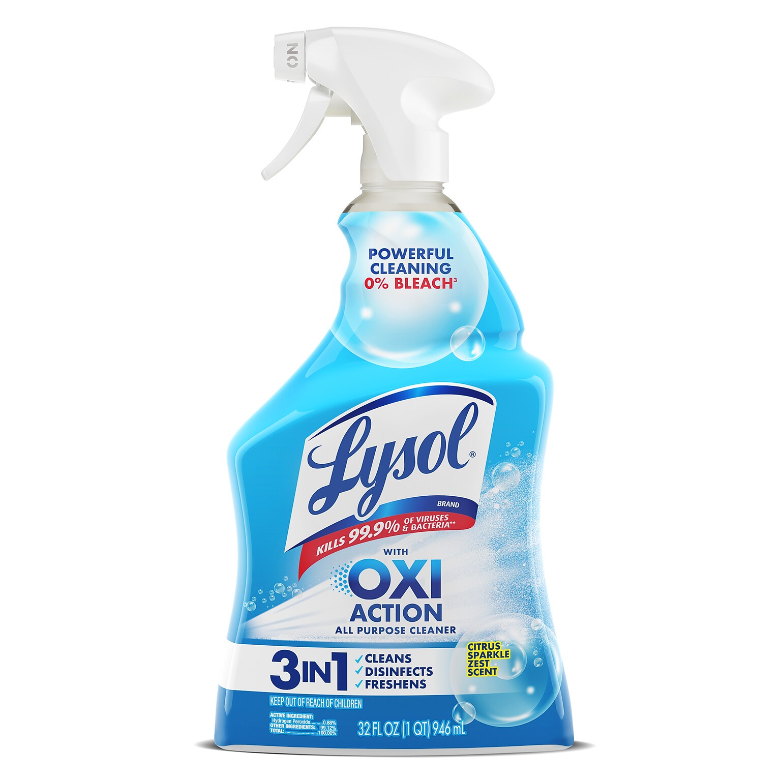 Lysol Disinfecting Multipurpose Cleaner Spray, Citrus Sparkle Scent, 32 Fl Oz. (89289)