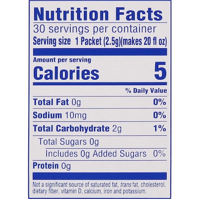 Crystal Light On-The-Go Sugar-Free Raspberry Ice Powder Drink Mix, 0.08 oz., 30 Packets/Box (GEN00798)