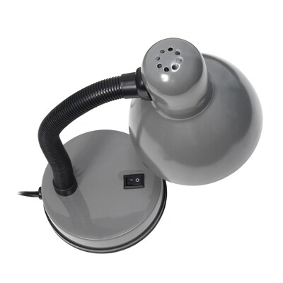 Simple Designs Basic LED Desk Lamp, 14.25", Gray (LD1003-GRY)