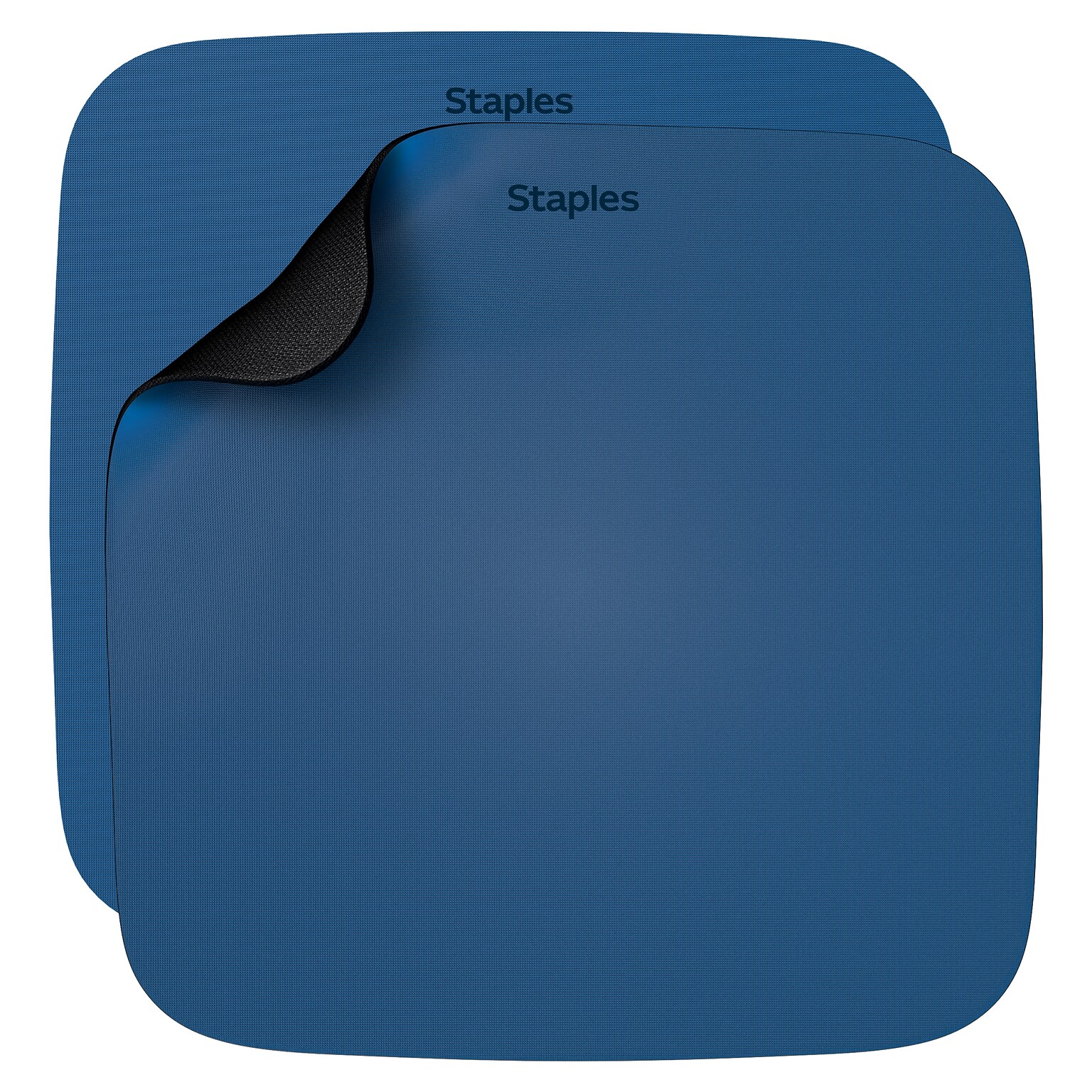 Staples TECH Non-Skid Mouse Pad, Blue, 2/Pack (ST63288)