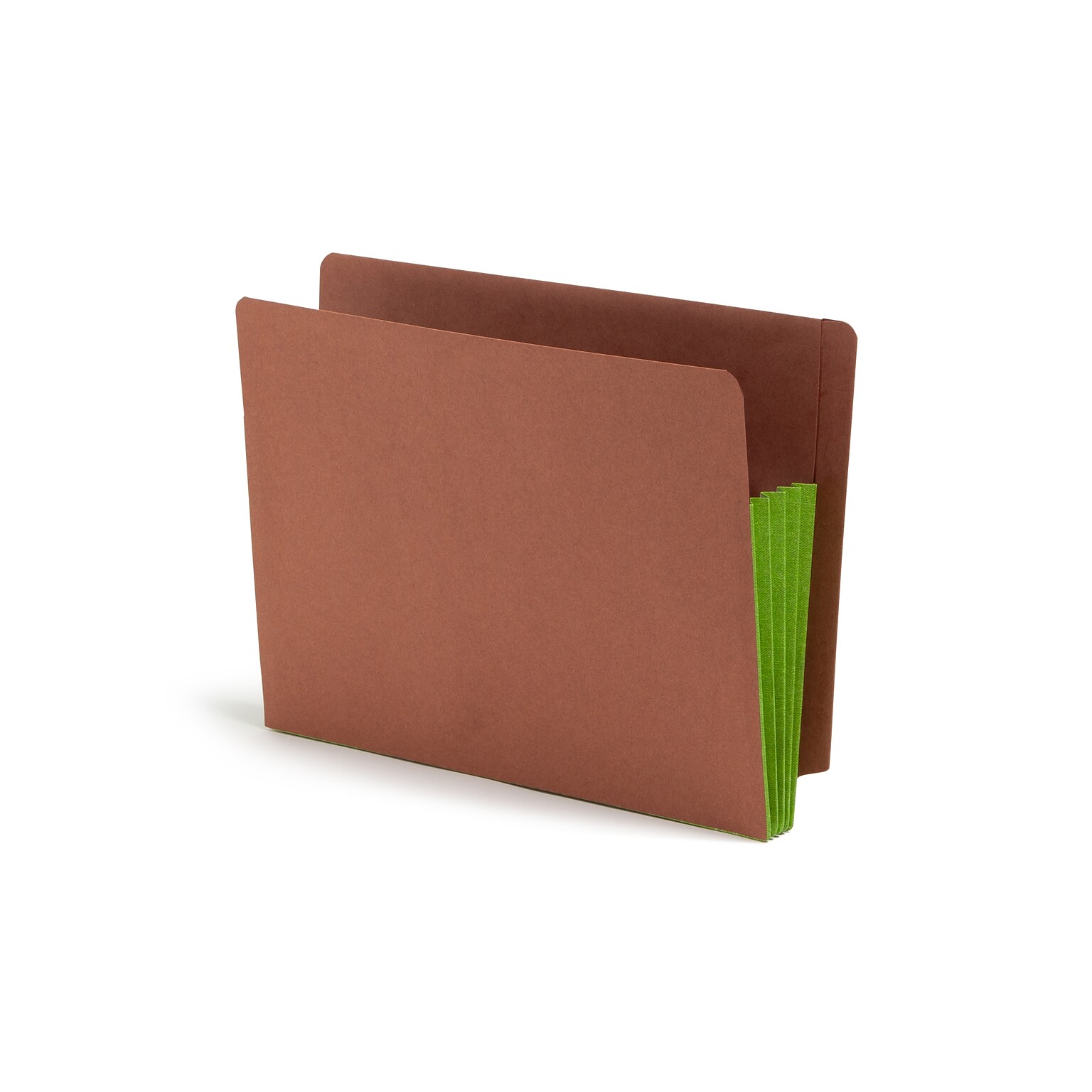 Smead Recycled Reinforced File Pocket, 3 Expansion, Letter Size, Green, 10/Box (73680)