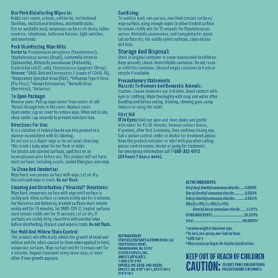 Perk™ Disinfecting Wipes, Fresh Scent, 75 Wipes/Pack, 6/Carton (PK56664CT)