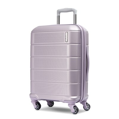 American Tourister Stratum 2.0 22 Hardside Carry-On Suitcase, 4-Wheeled Spinner, Purple Haze (14234