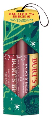 Burts Bees Mistletoe Kiss Red Holiday Gift Set