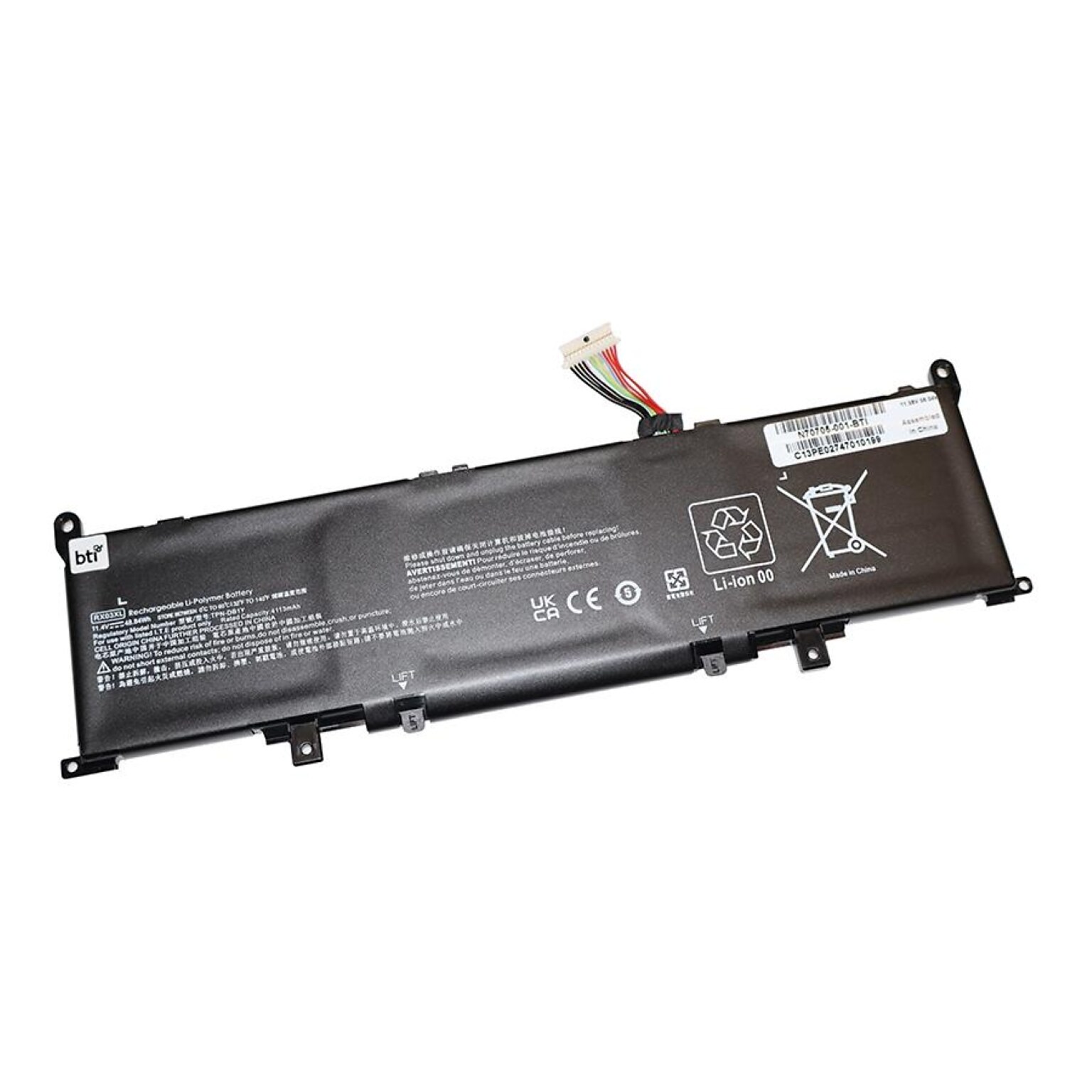 Battery Technology Lithium-Ion Laptop Battery for HP EliteBook (N70705-001-BTI)