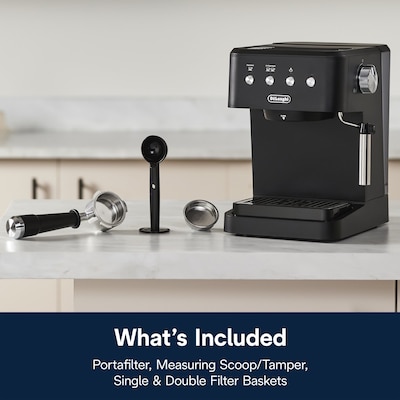 De'Longhi Stilosa 2-Cups Steam Espresso Machine, Black (EC260BK)