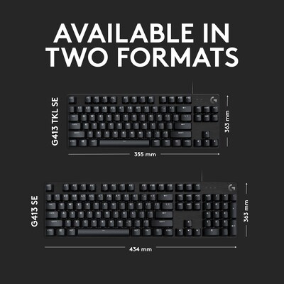 Logitech G G413 TKL SE Gaming Mechanical Keyboard, Black (920010442)