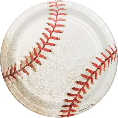 Creative Converting Baseball Paper Plates, 24/Pack (DTC417963PLT)