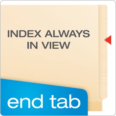 Pendaflex Reinforced Classification Folder, 3/4 Expansion, Letter Size, Manila, 50/Box (13240)
