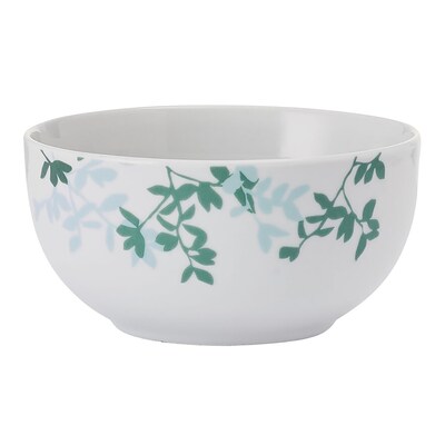 Studio Nova Porcelain Dinnerware Set, Gray Moonlit Leaves, 12 Piece (TAP5323489)