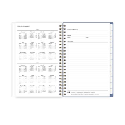 2026-2027 Blue Sky Sincerely Jules Mahana Blue 5" x 8" Academic Year Weekly & Monthly Planner, Plastic Cover (161391)