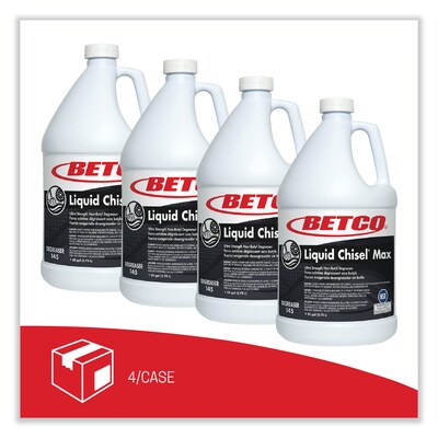 Betco Liquid Chisel Max Non-Butyl Degreaser, Characteristic Scent, 1 Gal. Bottle, 4/Carton (BET1450400)