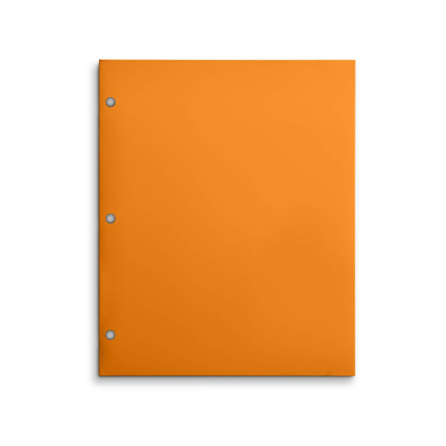 Staples 3-Hole Punched 4-Pocket Paper Folder, Orange (ST56210-CC)