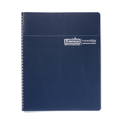 2026 House of Doolittle 8.5 x 11 Calendar Year Monthly Planner, Faux Leather Cover, Blue (26207-26)