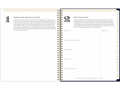 2024 Blue Sky Day Designer Peyton Navy 8.5" x 11" Weekly & Monthly Planner, Multicolor (103617-24)
