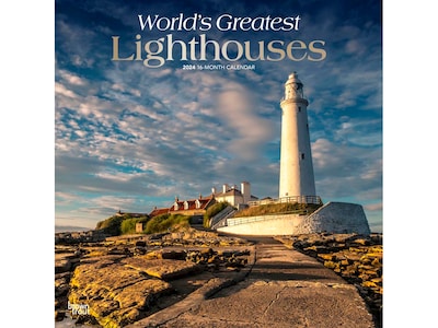2024 BrownTrout Worlds Greatest Lighthouses 12 x 12 Monthly Wall Calendar (9781975465797)