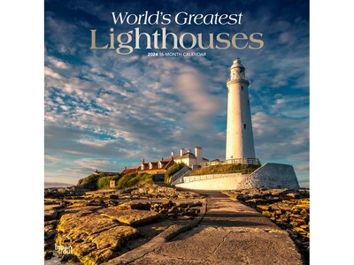 2024 BrownTrout Worlds Greatest Lighthouses 12 x 12 Monthly Wall Calendar (9781975465797)