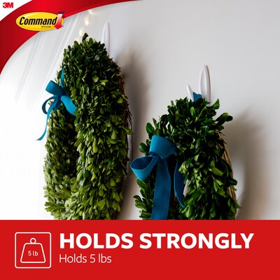 Command Large Decorative Hook, 5lb., White (17083ES)