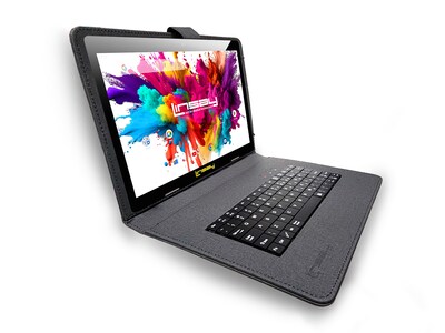 Linsay Octa Core 10.1" Tablet, 4GB RAM, 128GB Storage, Android 13, Bundled with Black Keyboard Case, Backpack and Stylus Pen