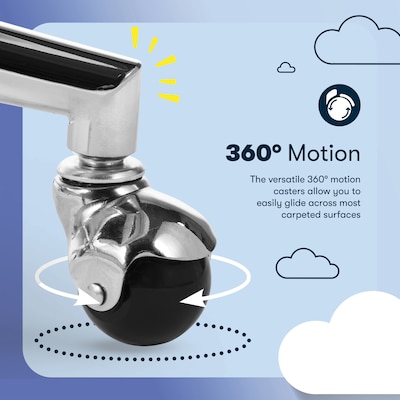 Serta Scarlett Ergonomic Velvet Swivel Computer and Desk Chair, Black (CCHR10011D)