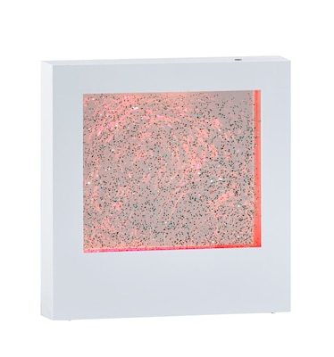 Simplee Adesso 9"H LED Glitter Motion Light Box, White (SL3984-02)