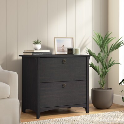 Bush Furniture Salinas Lateral File Cabinet, Vintage Black (SAF132VB-03)