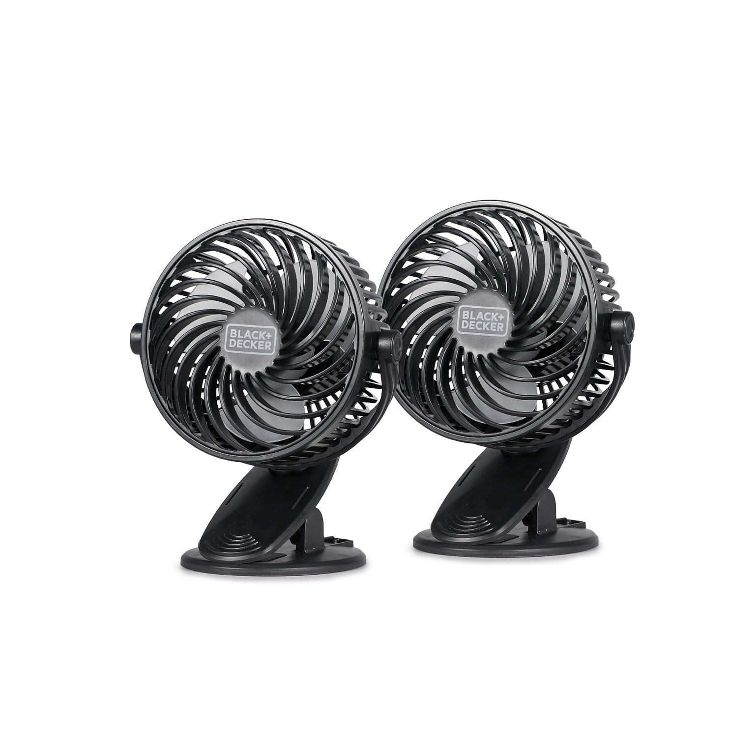 Black & Decker 4 Clip Fans, 3-Speed, Black, 2/Pack (BFDC42PK)