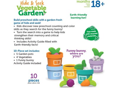 Learning Resources Hide & Seek Vegetable Garden Toy Set (LER3604)