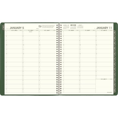 2026 AT-A-GLANCE Recycled 8.25 x 11 Weekly & Monthly Appointment Book Planner, Faux Leather Cover, Green (70-950G-60-26)